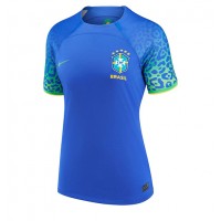 Camiseta Brasil Segunda Equipación Replica Mundial 2022 para mujer mangas cortas